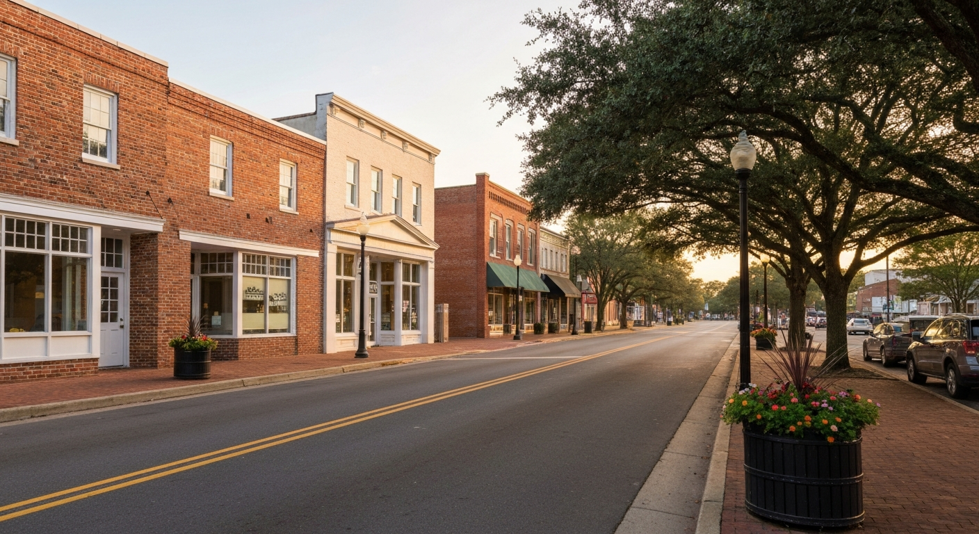 Hospitals near waxhaw nc: where locals actually go for er and specialty care 1 Hospitals near waxhaw nc, downtown small-town medical district streetscape with pharmacy and doctor offices