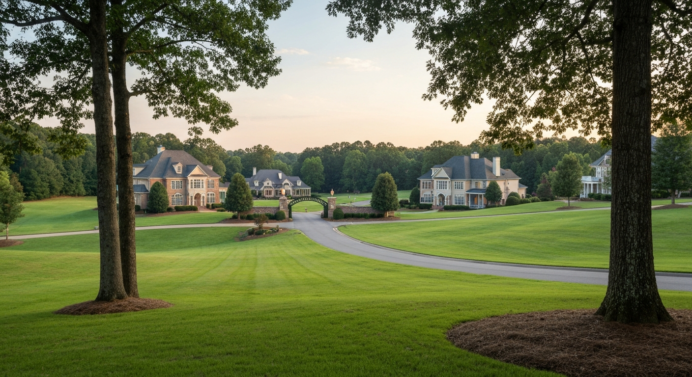 hunter-farm-weddington-nc-tlg Hunter Farm Weddington NC: estate homes with mature trees