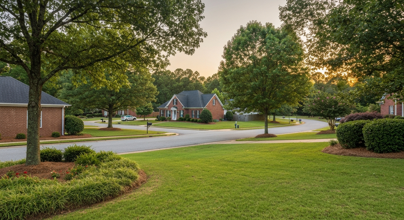 is-waxhaw-nc-a-good-place-to-live-tlg Is Waxhaw NC a good place to live: tree-lined neighborhood scene