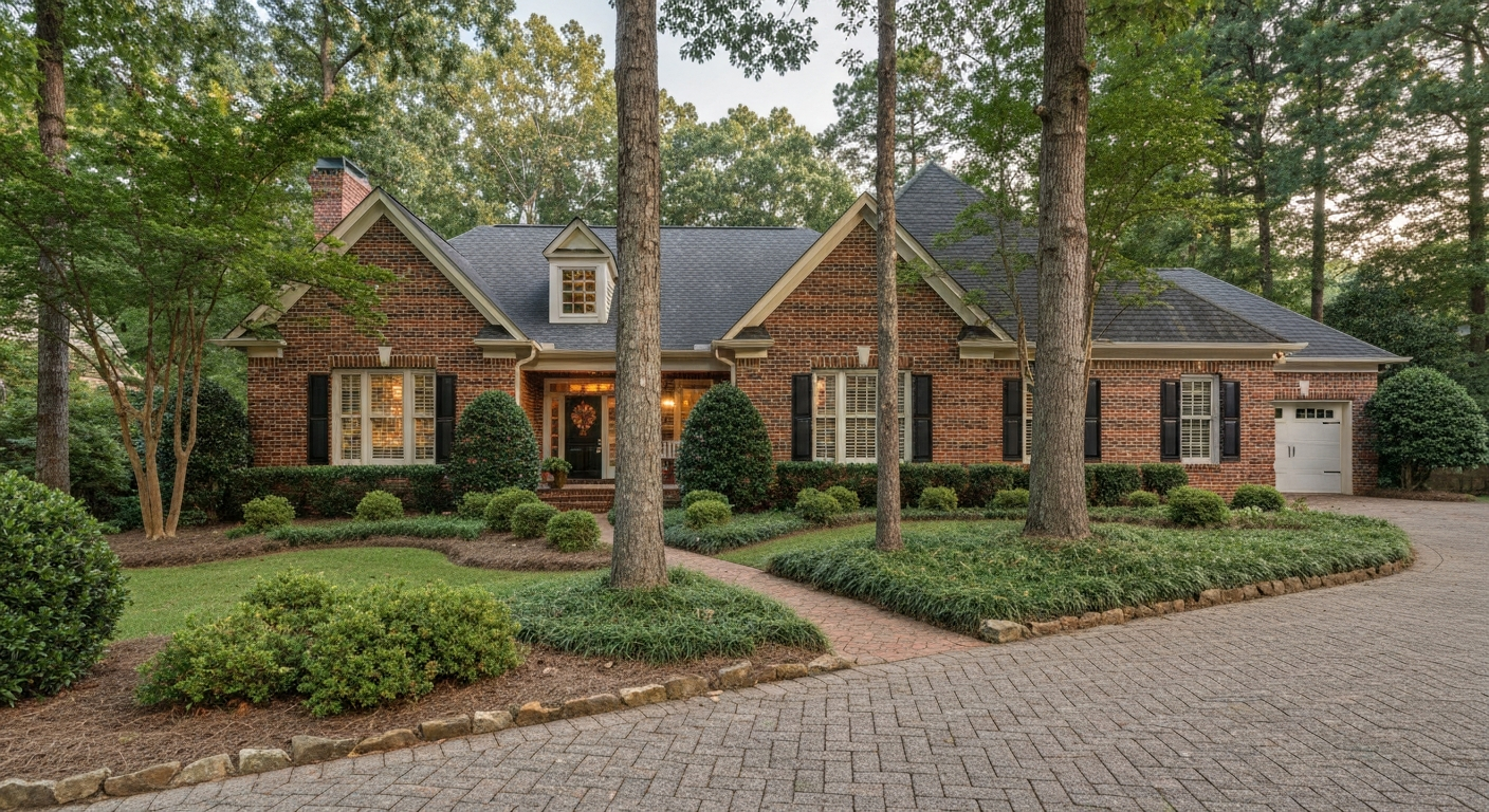 waxhaw-nc-home-tour-tlg Waxhaw NC home tour: front exterior of traditional brick home