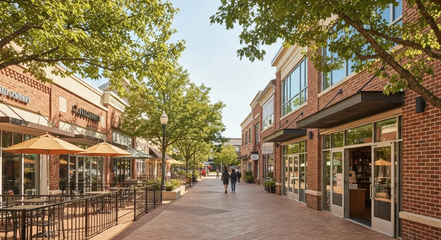 Best places to move in charlotte: 10 top areas ranked for 2026 1 Walkable town center main street in a top charlotte area suburb where relocating buyers shop and dine
