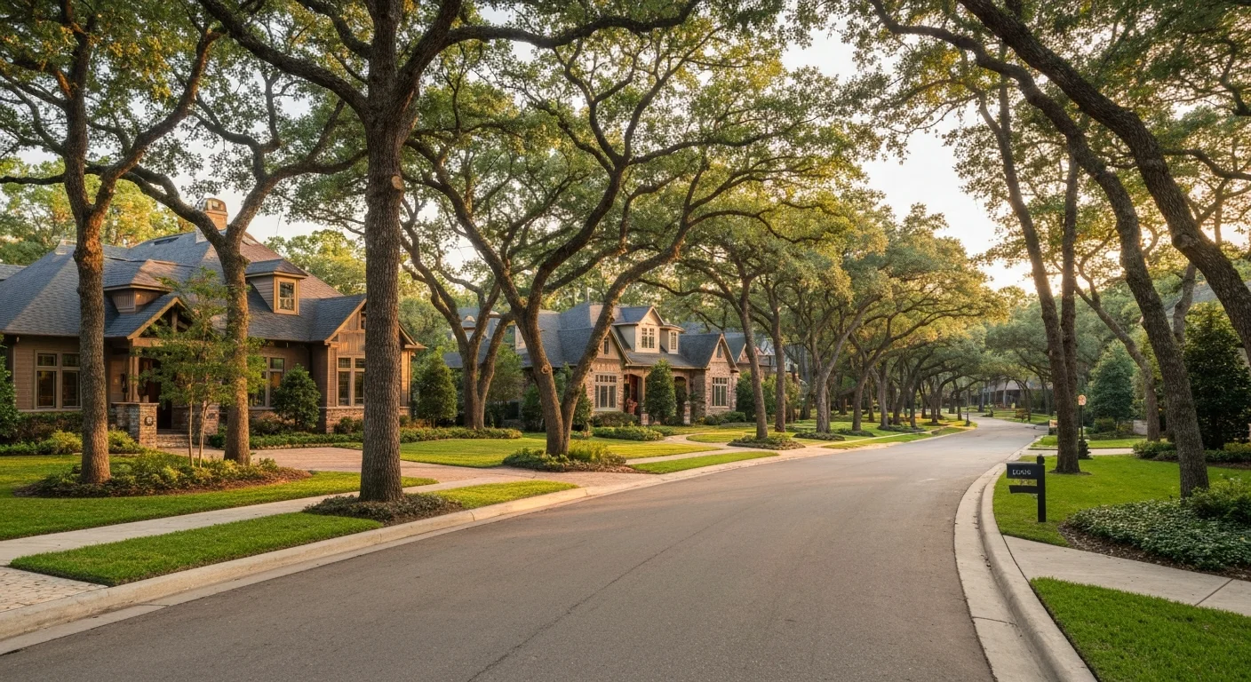 cost-of-living-in-weddington-nc-featured Cost of living in Weddington NC 2026 - luxury residential street with estate homes