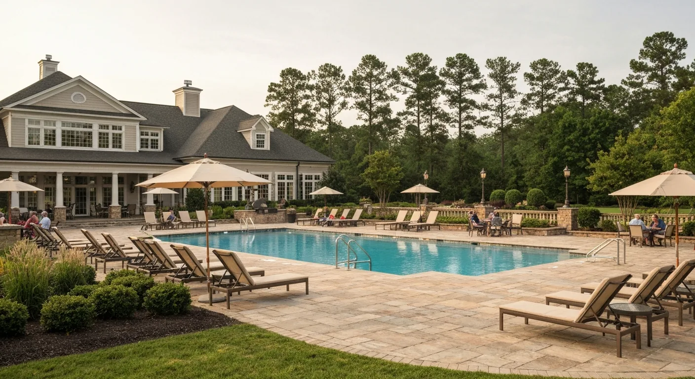 Golf communities near waxhaw nc: where buyers who want a course actually look 1 Resort pool and clubhouse patio at a golf community near waxhaw nc