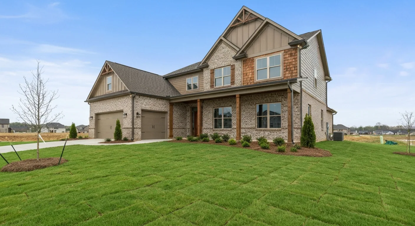 Monroe nc housing market: is it still affordable near charlotte in 2026? 1 New construction home in the monroe nc housing market with fresh landscaping