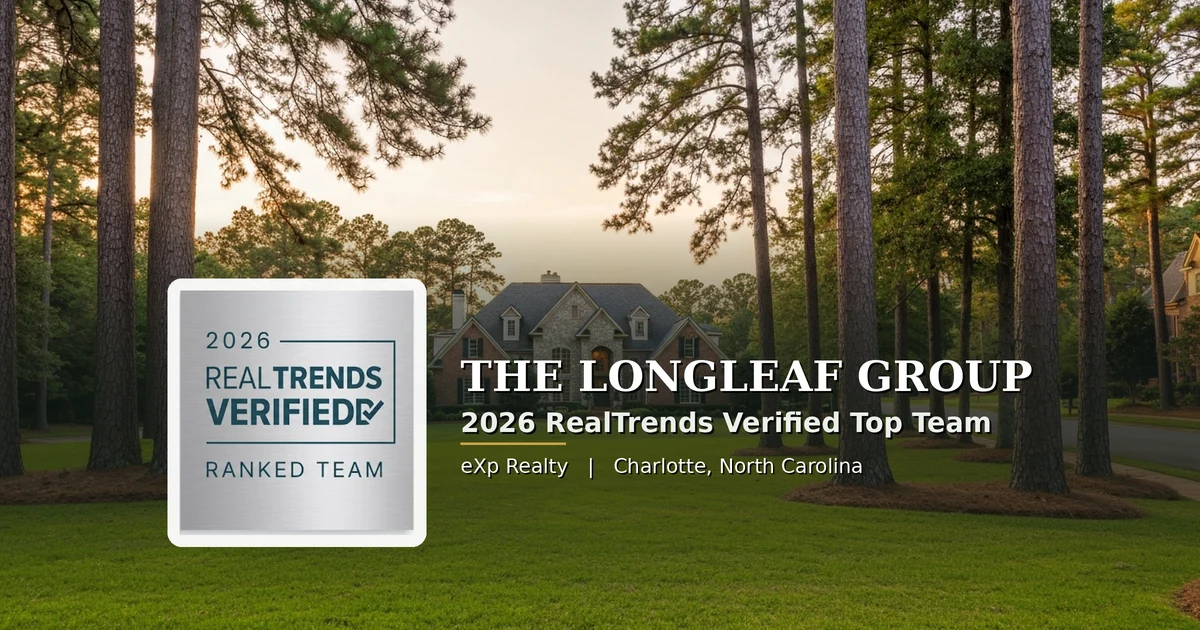 realtrends-top-team-charlotte-banner-v5 The Longleaf Group, a 2026 RealTrends Verified top real estate team in Charlotte NC