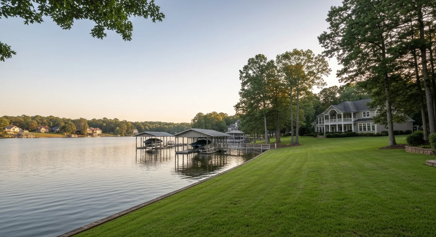Lake wylie waterfront homes: docks, water access, and what sets the price 1 Lake wylie waterfront home with a private covered boat dock on the south carolina side of the lake