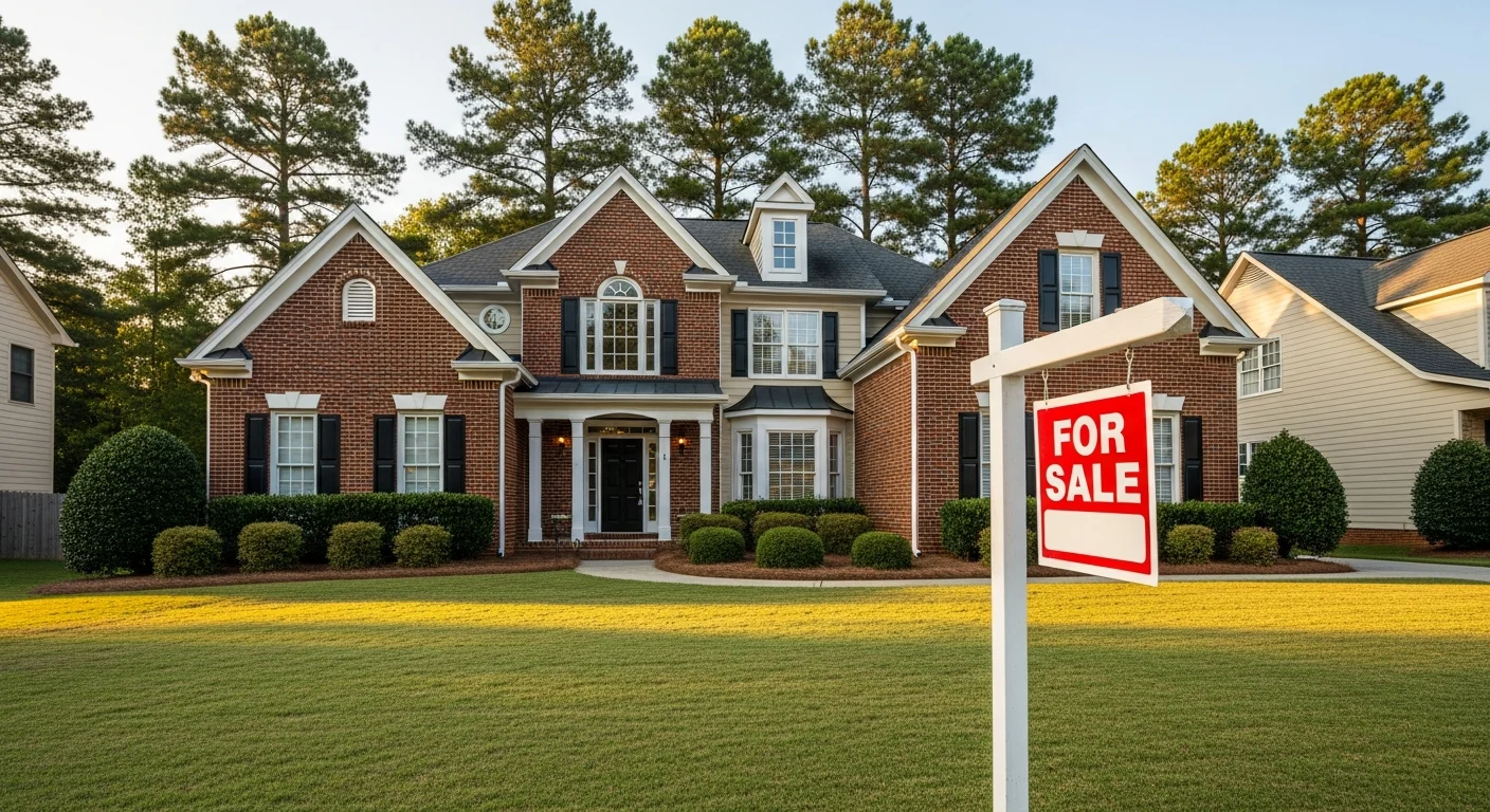 How to choose a realtor to sell your home in south charlotte 2 South charlotte home listed for sale with a for sale sign in the yard