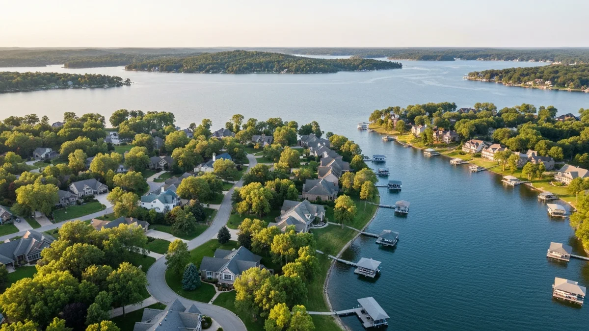 tega-cay-vs-fort-mill-sc-featured Tega Cay vs Fort Mill SC: aerial view of a lakeside peninsula community on Lake Wylie