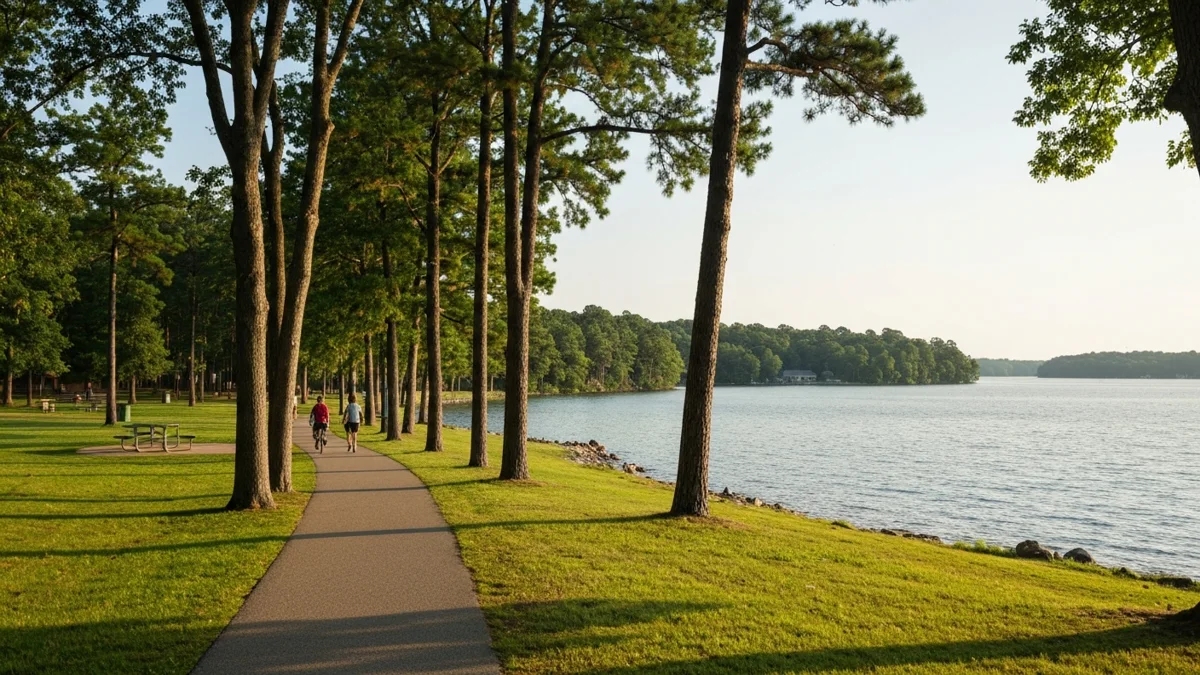 Tega cay vs fort mill sc: which town should relocating buyers pick? 1 Lakeside greenway trail near tega cay and fort mill sc where relocating buyers walk and bike
