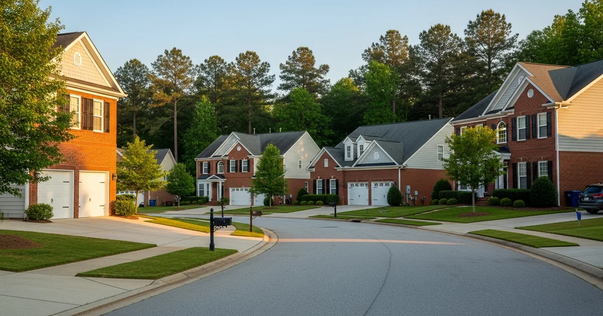 york-county-sc-property-taxes-featured York County SC property taxes on brick homes along a Fort Mill area street