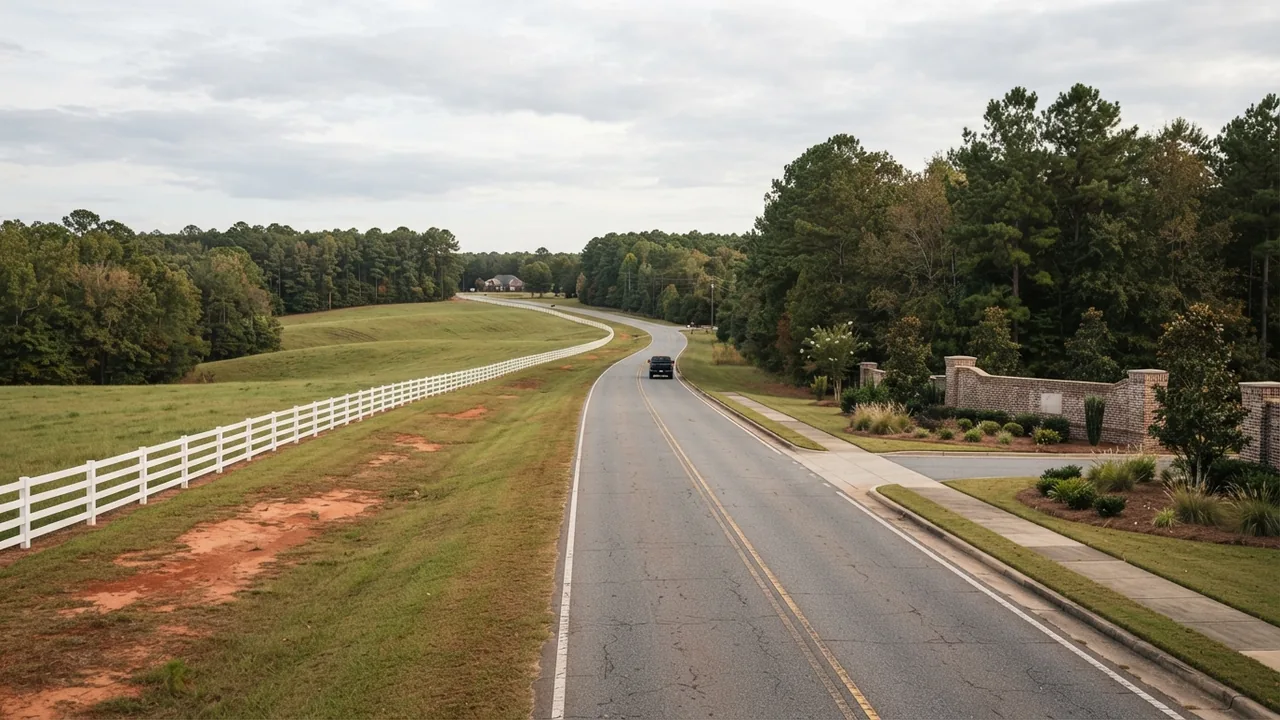 Fort mill sc or waxhaw nc? Taxes, schools, and land compared 2 Fort mill sc or waxhaw nc land: open pasture beside a new subdivision entrance