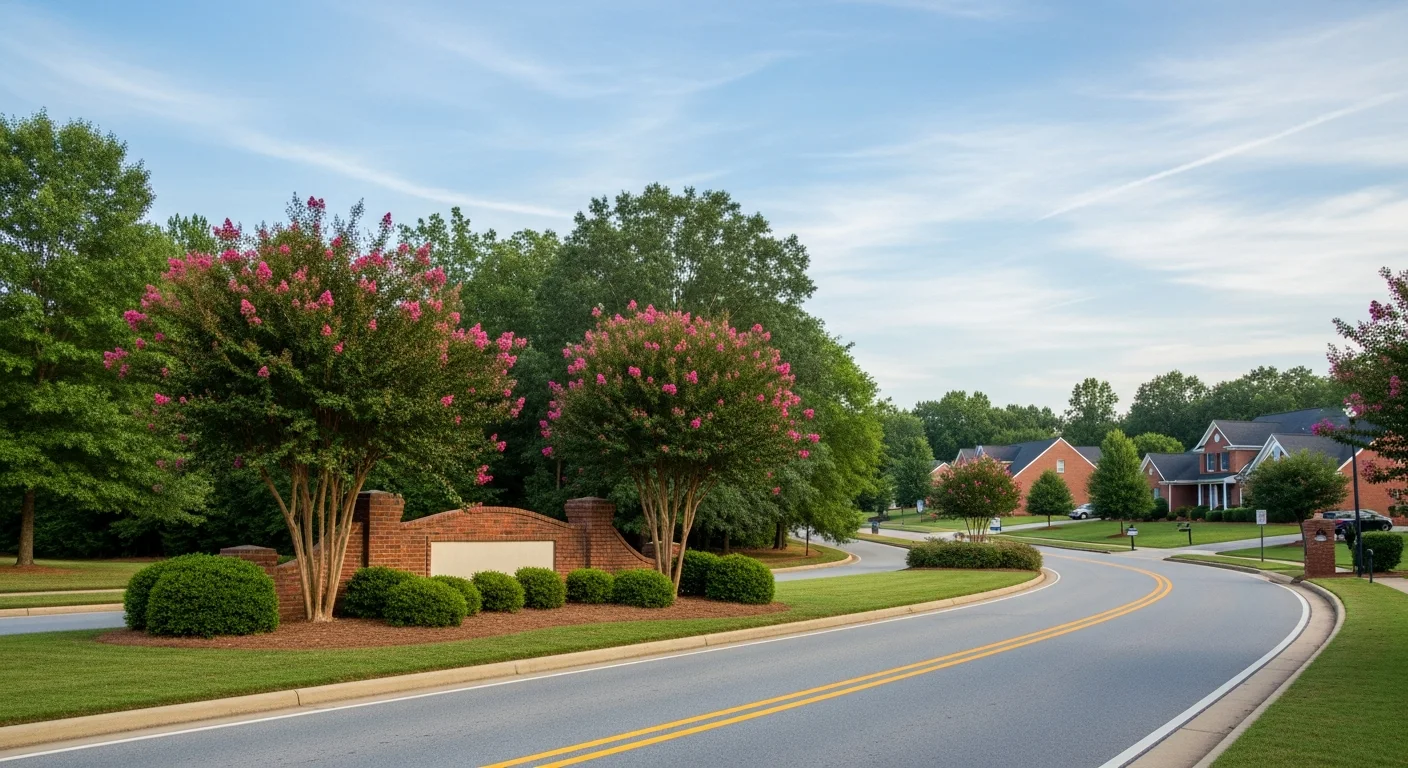 What schools is mint hill nc zoned for, plus the pros and cons 2 Neighborhood entrance in mint hill nc where schools drive where buyers choose to live