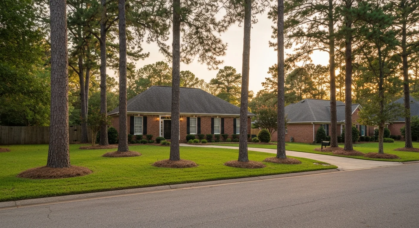 Moving from houston to charlotte nc: what texas buyers should know about taxes, heat, and space 2 Brick home on a wooded lot on a quiet tree-lined street in a south charlotte suburb, a common landing spot when moving from houston to charlotte