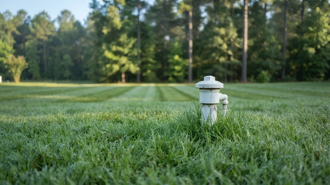 Well and septic in weddington nc: what actually changes when you leave city water? 2 A private well head in a mown lawn on a union county nc property served by well and septic