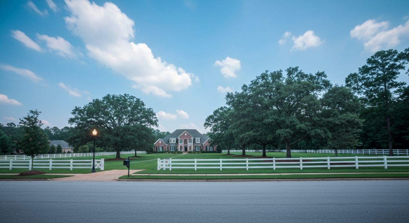 Wesley chapel nc vs weddington nc: which one should you buy in? 1 Large lot home on a quiet street illustrating the wesley chapel vs weddington nc lot size and price comparison