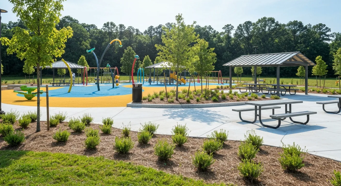 Downtown Waxhaw Nc Park Tlg Downtown Waxhaw NC park: modern playground and splash area