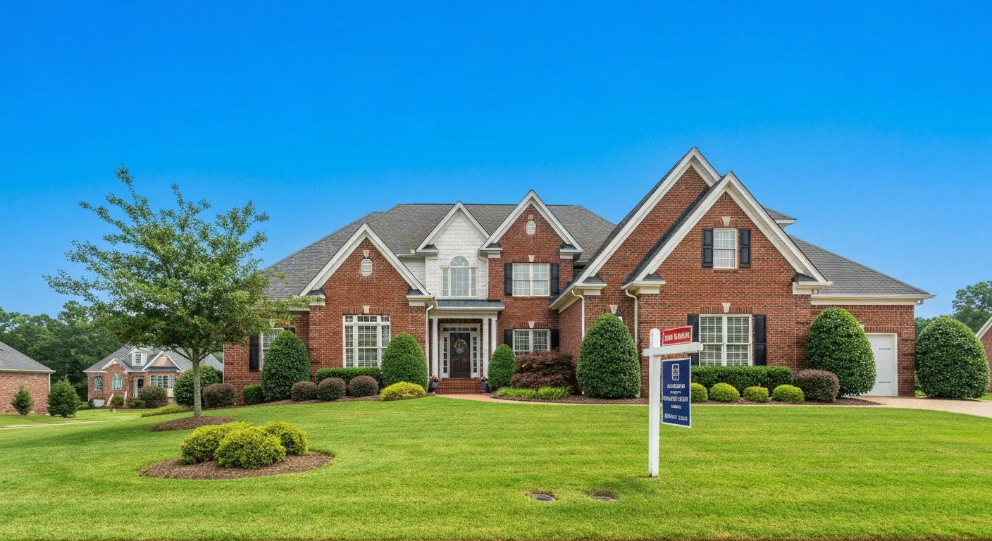 Homes For Sale In Waxhaw Nc Tlg Homes for sale in Waxhaw NC: traditional brick home with manicured lawn