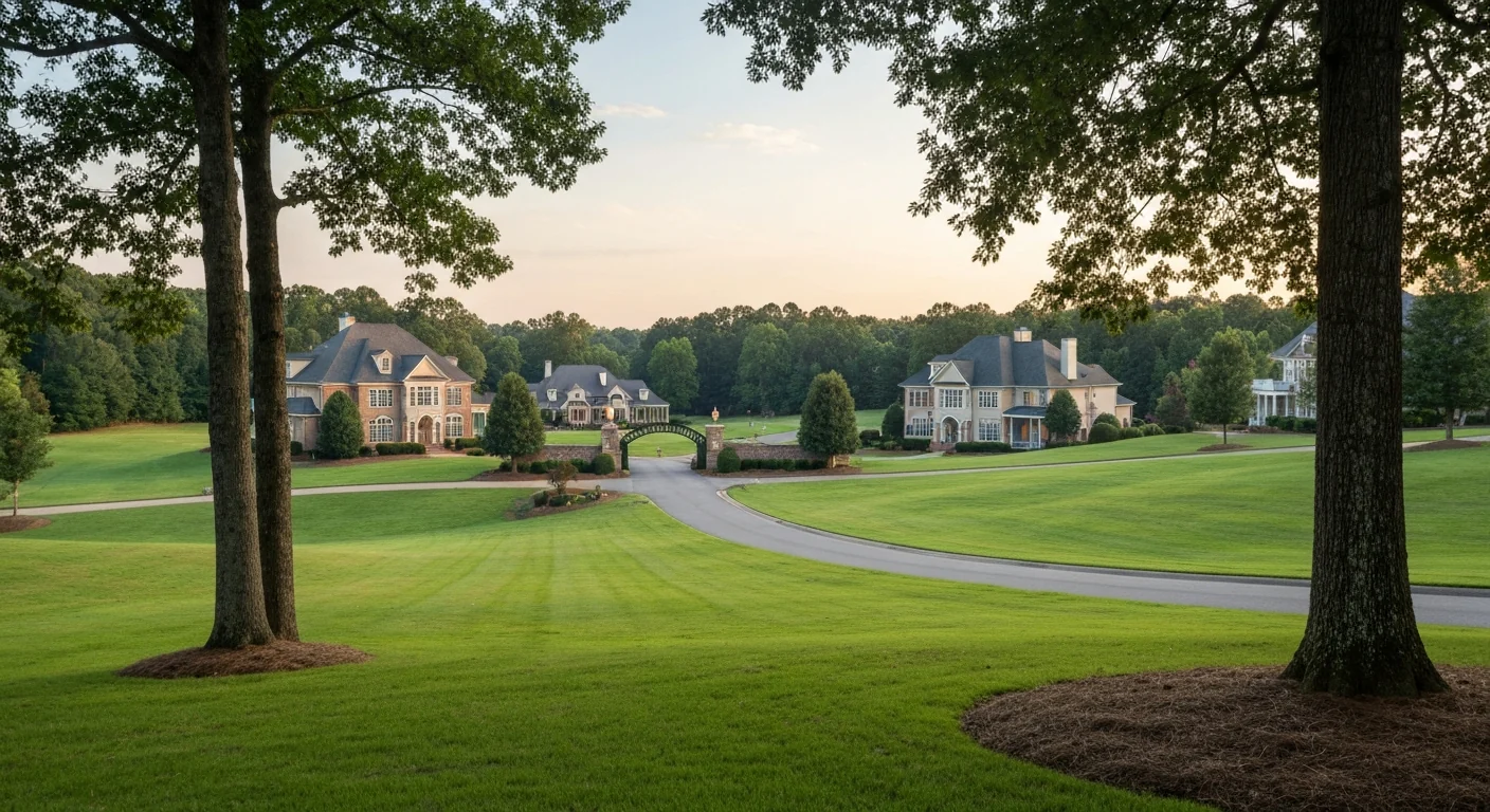 Hunter Farm Weddington Nc Tlg Hunter Farm Weddington NC: estate homes with mature trees