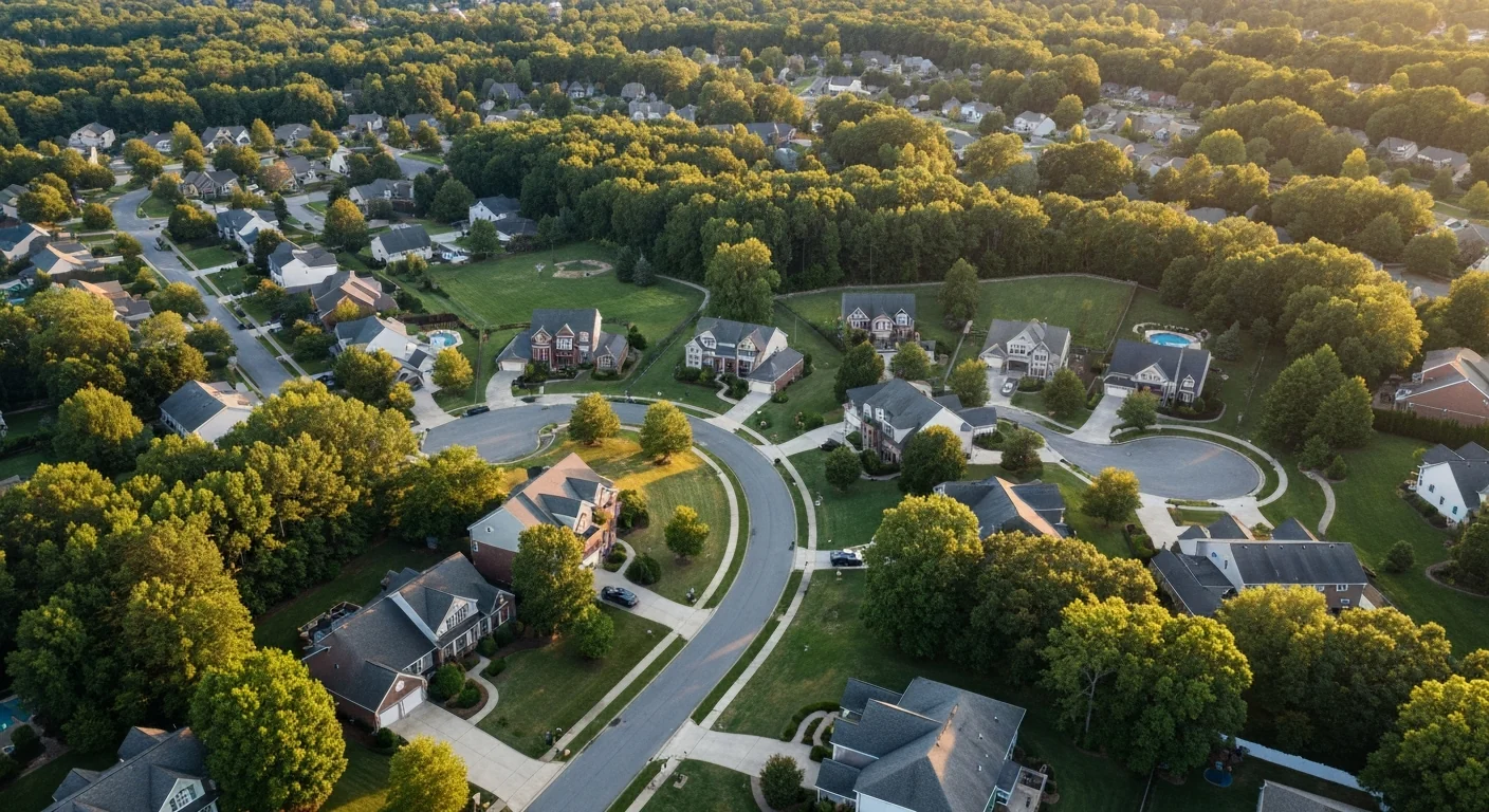 South Charlotte Vs North Charlotte Tlg South Charlotte vs North Charlotte: aerial view of suburban Charlotte