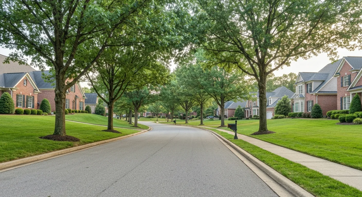 Union county nc property tax rates 2026: your relocating buyer's guide 1 Tree-lined residential street in a union county nc neighborhood where union county nc property tax rates apply